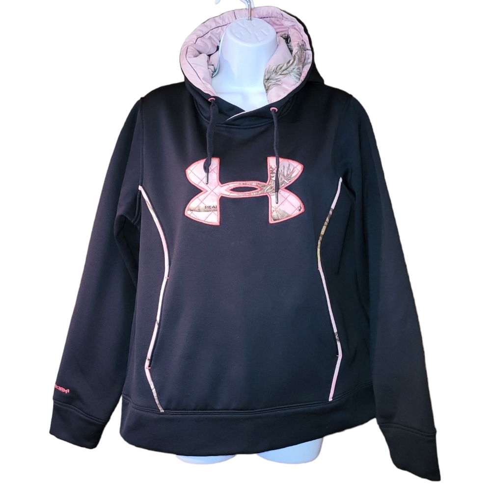 Under Armour Real Tree Storm  Hoodie Camouflage Size Large Excellent condition